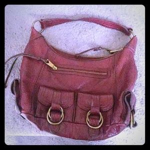 Banana Republic Burgundy Leather Shoulder Bag